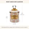 MACKENZIE-CHILDS Mini Enamel Canister, Kitchen Storage Container with Lid, Brown-and-White Mocha Check(Rosy Check)