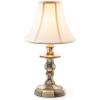 MACKENZIE-CHILDS Candlestick Lamp, Decorative Lamp for Living Room or Bedroom, Gray-and-White Sterling Check