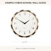 MACKENZIE-CHILDS Wall Clock, Decorative Clock for Kitchen and Living Room, Black-and-White Courtly Check(Courtly Check)