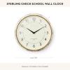 MACKENZIE-CHILDS Wall Clock, Decorative Clock for Kitchen and Living Room, Black-and-White Courtly Check(Sterling Check)
