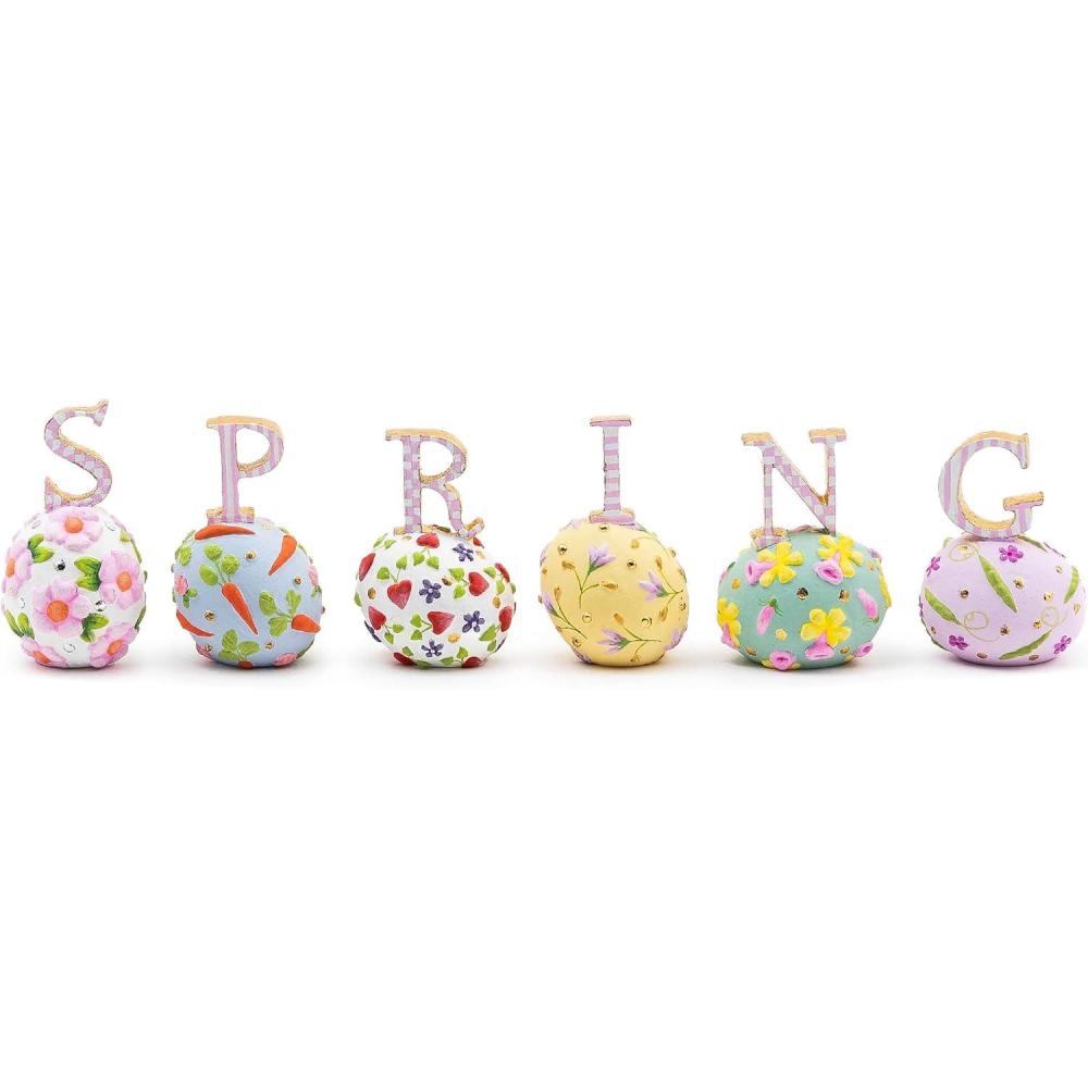 imageMACKENZIECHILDS Patience Brewster Spring Letter Set Easter Home Decor