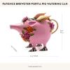 MACKENZIE-CHILDS Patience Brewster Portia Pig Watering Can, Iron Outdoor Watering Can for Plants