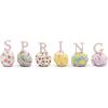 MACKENZIE-CHILDS Patience Brewster “Spring” Letter Set, Easter Home Decor