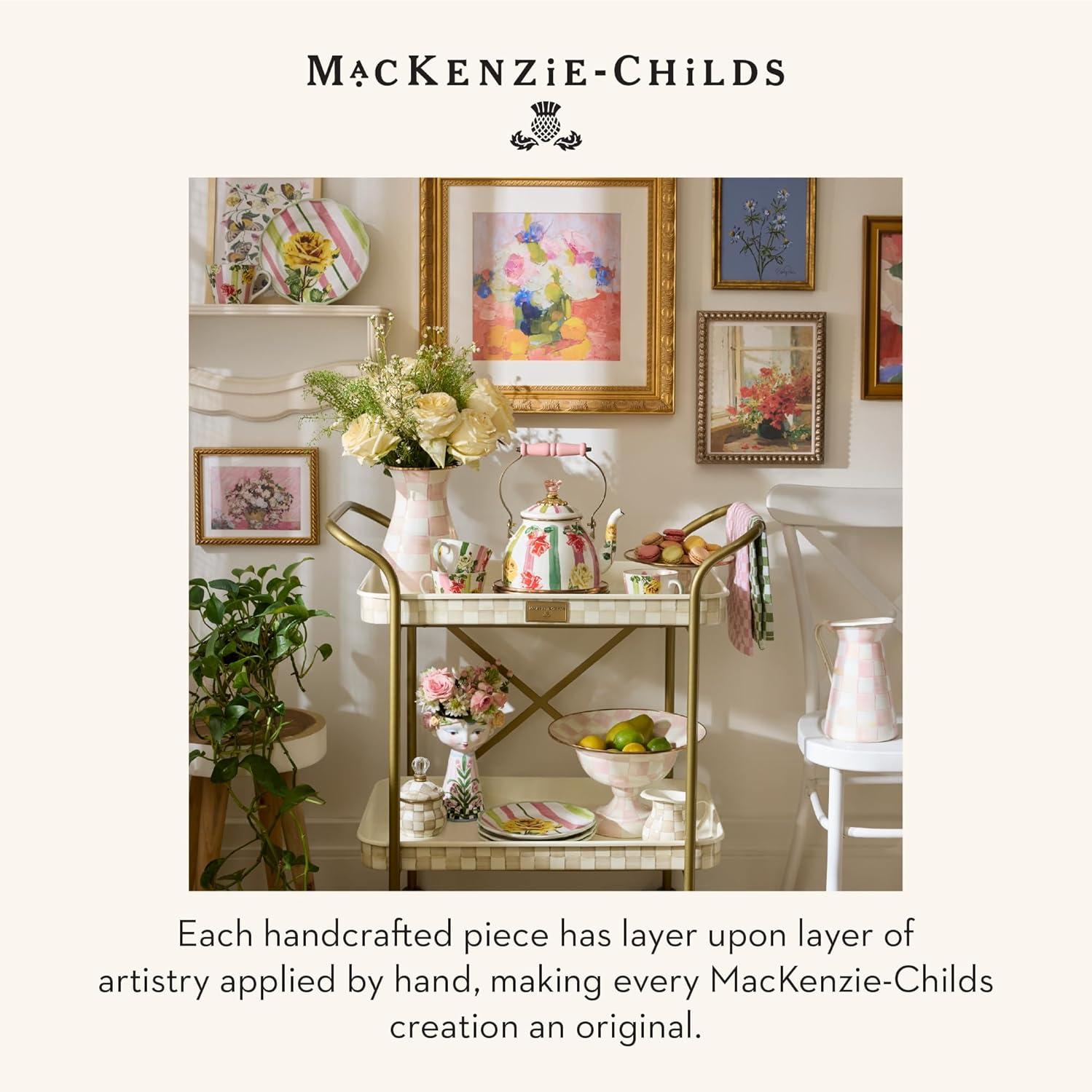 imageMACKENZIECHILDS Set of 4 Cheese Spreader Set StainlessSteel Butter Spreaders Rosy Meadow