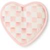 MACKENZIE-CHILDS Heart Pot Holder, Heart-Shaped Pot Holder, Kitchen Hot Pad, Pink-and-White Rosy Check