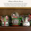 MACKENZIE CHILDS Snow Globe, Christmas Decor for Living Room, Holly Bear(Check It Out Teacup)