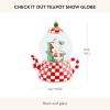 MACKENZIE CHILDS Snow Globe, Christmas Decor for Living Room, Holly Bear(Check It Out Teapot)