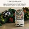 MACKENZIE CHILDS Snow Globe, Christmas Decor for Living Room, Holly Bear(Farmhouse Deer)