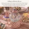 MACKENZIE CHILDS Snow Globe, Christmas Decor for Living Room, Holly Bear(Rosy Check Teapot)