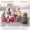 MACKENZIE CHILDS Snow Globe, Christmas Decor for Living Room, Holly Bear(Santa & Rudolph)