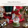 MACKENZIE CHILDS Snow Globe, Christmas Decor for Living Room, Holly Bear(Snowman)
