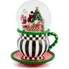 MACKENZIE CHILDS Snow Globe, Christmas Decor for Living Room, Holly Bear(Check It Out Teacup)