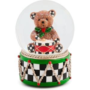 MACKENZIE CHILDS Snow Globe, Christmas Decor for Living Room, Holly Bear(Holly Bear)