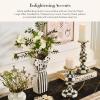 MACKENZIE-CHILDS Enamel Pillar Candlestick, Cute Pillar Candle Stand, Large, Brown-and-White Mocha Check(Courtly Check)