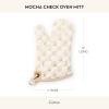 MACKENZIE-CHILDS Mini Oven Mitt, Kitchen Oven Mitt for Cooking and Baking, Brown-and-White Mocha Check(Mocha Check)