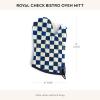 MACKENZIE-CHILDS Mini Oven Mitt, Kitchen Oven Mitt for Cooking and Baking, Brown-and-White Mocha Check(Royal Check)