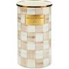 MACKENZIE-CHILDS Enamel Utensil Holder, Kitchen Utensil Holder for Countertop, Brown-and-White Mocha Check(Mocha Check)