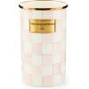 MACKENZIE-CHILDS Enamel Utensil Holder, Kitchen Utensil Holder for Countertop, Brown-and-White Mocha Check(Rosy Check)