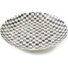 MACKENZIE-CHILDS Capiz Decorative Bowl, Unique Home Decor, Black-and-White Courtly Check