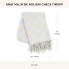 MACKENZIE-CHILDS Gray Malin Throw Blanket, Decorative Blanket for Couch or Bed, 50″ x 60″, Ski Holiday Check