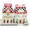 MACKENZIE-CHILDS Ceramic Salt and Pepper Shaker Set, Salt and Pepper Holders, Holly Village