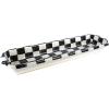 MACKENZIE-CHILDS Enamel Baguette Dish, Serving Dish for Sliced French Baguette Bread, Black-and-White Courtly Check(Courtly Check)
