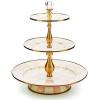 MACKENZIE-CHILDS Rosy Check Three Tier Sweet Stand