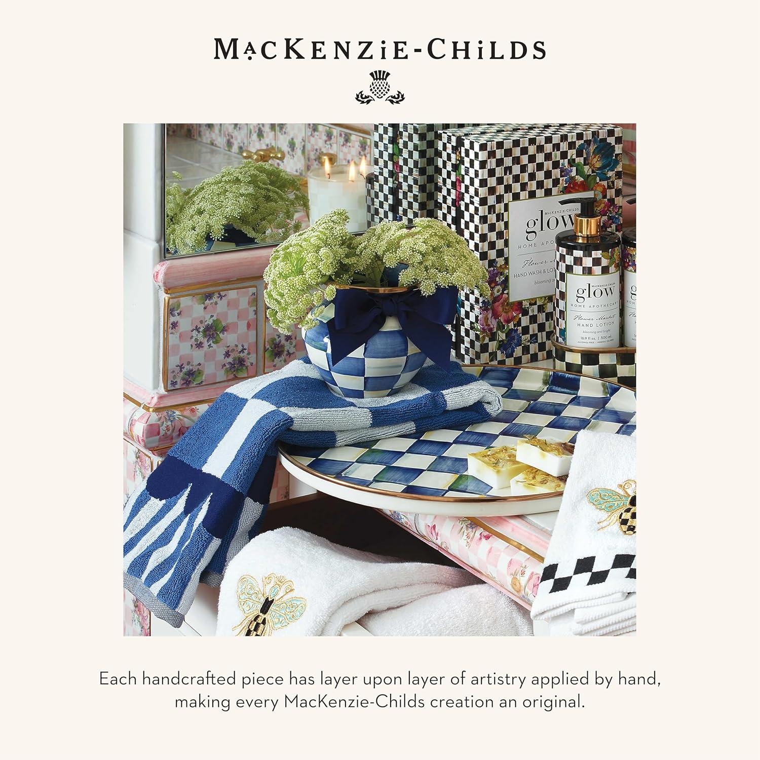 image:imageMACKENZIECHILDS Hand Towel Cute Decorative Hand Towel for Bathroom and Kitchen Rainbow Micro CheckRoyal Check