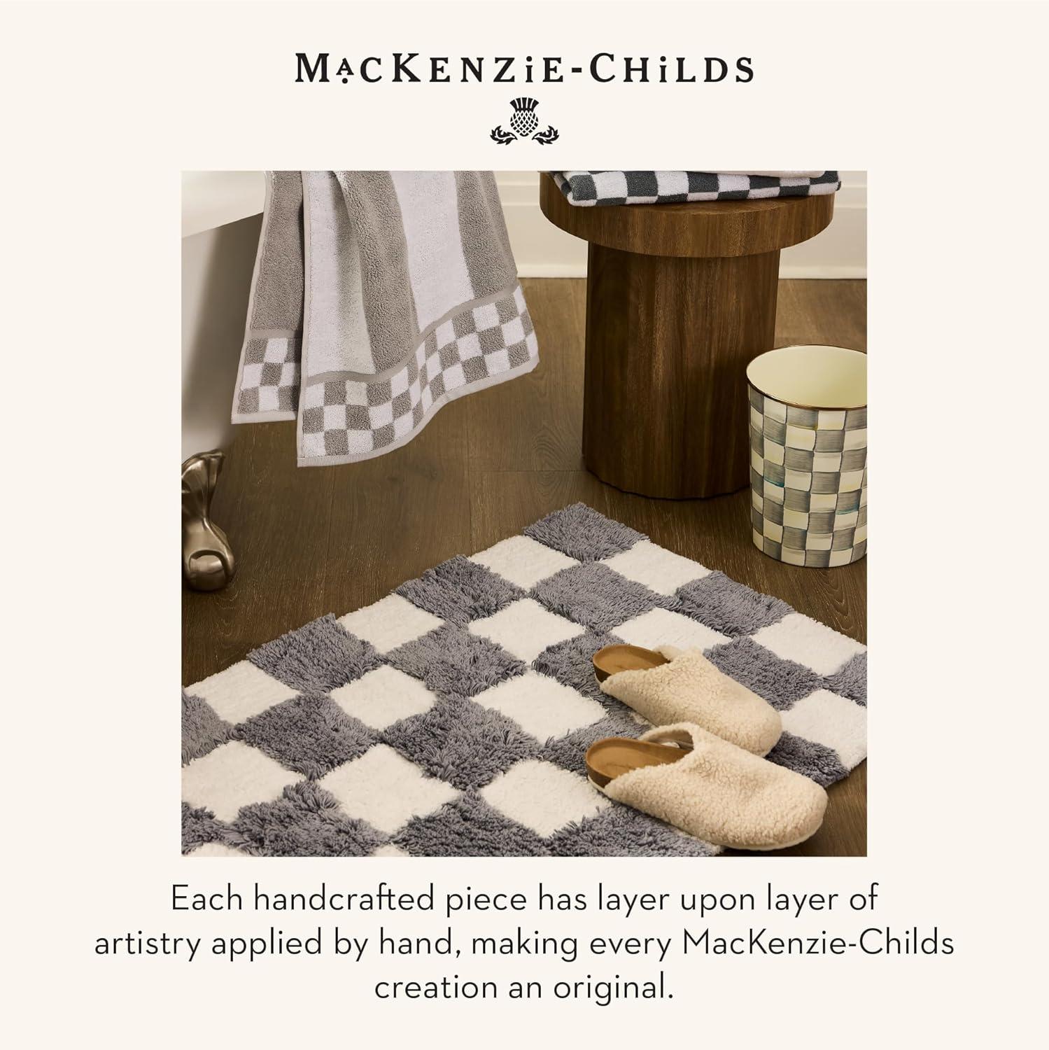 image:imageMACKENZIECHILDS Hand Towel Cute Decorative Hand Towel for Bathroom and Kitchen Rainbow Micro CheckSterling Stripe