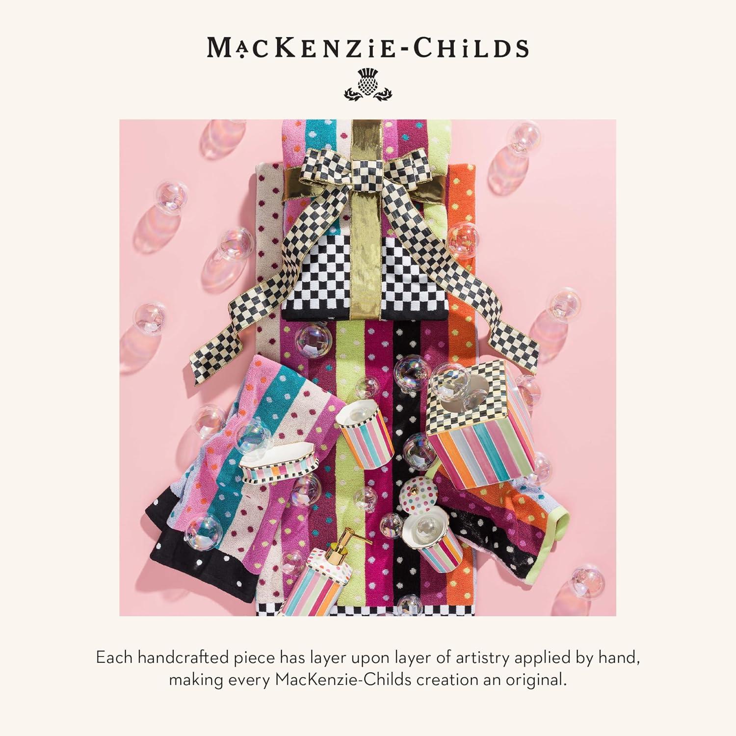 image:imageMACKENZIECHILDS Hand Towel Cute Decorative Hand Towel for Bathroom and Kitchen Rainbow Micro CheckStripe and Dot Confetti