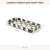 MACKENZIE-CHILDS Capiz Vanity Tray, Rectangular Tray Decor, Black-and-White Courtly Check(Courtly Check)