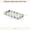 MACKENZIE-CHILDS Capiz Vanity Tray, Rectangular Tray Decor, Black-and-White Courtly Check(Sterling Check)
