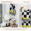 MACKENZIE-CHILDS Hand Towel, Cute Decorative Hand Towel for Bathroom and Kitchen, Rainbow Micro Check(Courtly Check)
