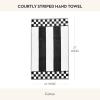 MACKENZIE-CHILDS Hand Towel, Cute Decorative Hand Towel for Bathroom and Kitchen, Rainbow Micro Check(Courtly Striped)