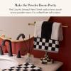 MACKENZIE-CHILDS Hand Towel, Cute Decorative Hand Towel for Bathroom and Kitchen, Rainbow Micro Check(Courtly Striped)
