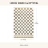 MACKENZIE-CHILDS Hand Towel, Cute Decorative Hand Towel for Bathroom and Kitchen, Rainbow Micro Check(Mocha Check)