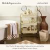 MACKENZIE-CHILDS Hand Towel, Cute Decorative Hand Towel for Bathroom and Kitchen, Rainbow Micro Check(Mocha Stripe)