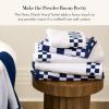MACKENZIE-CHILDS Hand Towel, Cute Decorative Hand Towel for Bathroom and Kitchen, Rainbow Micro Check(Navy Check)