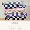 MACKENZIE-CHILDS Hand Towel, Cute Decorative Hand Towel for Bathroom and Kitchen, Rainbow Micro Check(Navy Check)