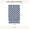 MACKENZIE-CHILDS Hand Towel, Cute Decorative Hand Towel for Bathroom and Kitchen, Rainbow Micro Check(Navy Check)
