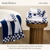 MACKENZIE-CHILDS Hand Towel, Cute Decorative Hand Towel for Bathroom and Kitchen, Rainbow Micro Check(Navy Check)