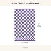 MACKENZIE-CHILDS Hand Towel, Cute Decorative Hand Towel for Bathroom and Kitchen, Rainbow Micro Check(Plum Check)