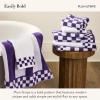 MACKENZIE-CHILDS Hand Towel, Cute Decorative Hand Towel for Bathroom and Kitchen, Rainbow Micro Check(Plum Stripe)