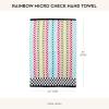 MACKENZIE-CHILDS Hand Towel, Cute Decorative Hand Towel for Bathroom and Kitchen, Rainbow Micro Check(Rainbow Micro Check)