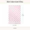 MACKENZIE-CHILDS Hand Towel, Cute Decorative Hand Towel for Bathroom and Kitchen, Rainbow Micro Check(Rosy Check)