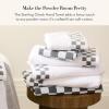 MACKENZIE-CHILDS Hand Towel, Cute Decorative Hand Towel for Bathroom and Kitchen, Rainbow Micro Check(Sterling Check)