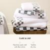 MACKENZIE-CHILDS Hand Towel, Cute Decorative Hand Towel for Bathroom and Kitchen, Rainbow Micro Check(Sterling Stripe)