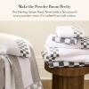 MACKENZIE-CHILDS Hand Towel, Cute Decorative Hand Towel for Bathroom and Kitchen, Rainbow Micro Check(Sterling Stripe)