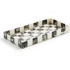 MACKENZIE-CHILDS Capiz Vanity Tray, Rectangular Tray Decor, Black-and-White Courtly Check(Courtly Check)