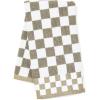 MACKENZIE-CHILDS Hand Towel, Cute Decorative Hand Towel for Bathroom and Kitchen, Rainbow Micro Check(Mocha Check)